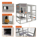 Samland Large Indoor & Outdoor Wooden Cat Enclosure with Sleeping House & Climbing Platforms