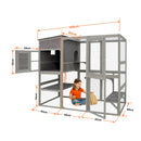 Samland Large Indoor & Outdoor Wooden Cat Enclosure with Sleeping House & Climbing Platforms