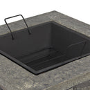 Samland STONE BASE OUTDOOR PATIO HEATER FIRE PIT TABLE WITH BBQ GRILL FIREPIT