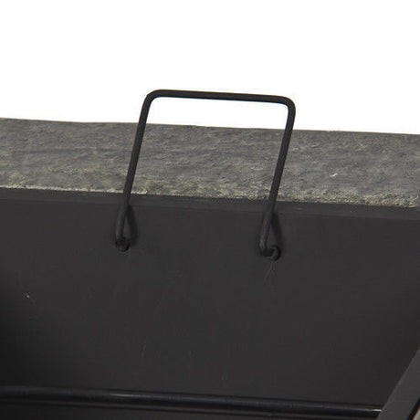 Samland STONE BASE OUTDOOR PATIO HEATER FIRE PIT TABLE WITH BBQ GRILL FIREPIT