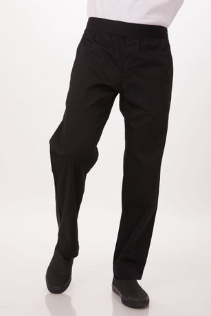 Lightweight Black M Slim Men's Chef Pants by Chef Works