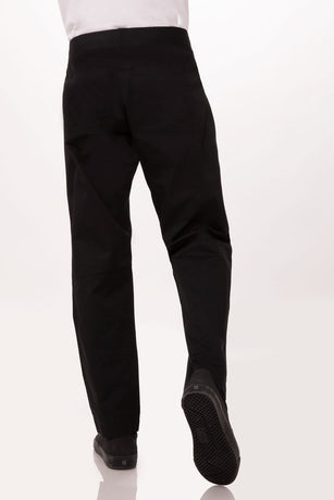 Lightweight Black M Slim Men's Chef Pants by Chef Works