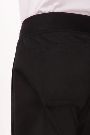 Lightweight Black M Slim Men's Chef Pants by Chef Works