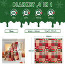 Christmas Throw Blanket, Christmas Decorations Gifts for Women, Sherpa Flannel Fleece Winter Holiday Blanket, Fluffy Cozy Soft Christams Throws for Couch Sofa Bed, DoubleDeer, 50" X 60"