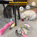 Cat Toys,Interactive Kitten Toy for Indoor Kitty Exercise 14 Piece with Fish Catnip Spiral Spring, Tube, Crinkle Balls Helps Reduce Stress & Provide Anxiety Relief for Cats