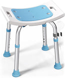 Shower Chair for Inside Shower, 400 lbs Adjustable Shower Stool with Suction Feet, Shower Seat for Inside Tub Bathroom Bench Bath Chair for Elderly and Disabled - Light Blue