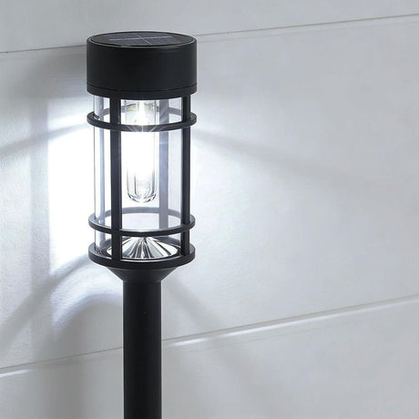 Solar Pathway Lights Outdoor, 8 Pack Metal Glass Solar Lights Outdoor Waterproof Auto On/Off Landscape Path Lighting Garden Decor for Yard Walkway Driveway, Cool White