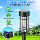 Solar Pathway Lights Outdoor, 8 Pack Metal Glass Solar Lights Outdoor Waterproof Auto On/Off Landscape Path Lighting Garden Decor for Yard Walkway Driveway, Cool White