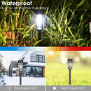 Solar Pathway Lights Outdoor, 8 Pack Metal Glass Solar Lights Outdoor Waterproof Auto On/Off Landscape Path Lighting Garden Decor for Yard Walkway Driveway, Cool White