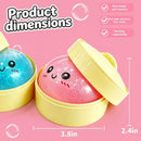 2Pcs Dumpling Squishies Surprise Pack, Glitter Slow Rising Stress Ball, Stretchy Fidget Sensory Toy for Anxiety Stress, Cute Dumpling Squeeze Toy for Adults Teens (Blue+Pink)