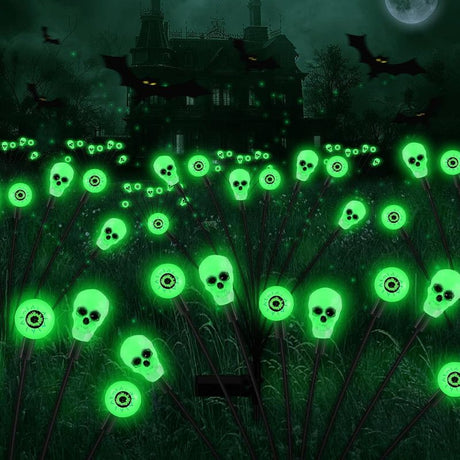 Halloween Decorations Outdoor, Scary Eyeball Lights,4PACKS 32LED,IP65 Waterproof,Halloween Decor for Garden/Yard/Patio/Lawn/Pathway(Green)