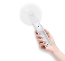 Handheld Mini Fan,2 IN 1 USB Rechargeable Portable Fan [12-19 Working Hours] with Power Bank, Pocket Design for Travel/Summer/Concerts/Lash, Gifts for Women (White)Christmas Gifts