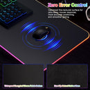 Wireless Charging Mouse Pad 15W RGB Gaming Mousepad Waterproof Desk Mat with Phone Holder 35.4''x11.8'' Extra Large Desk Pad Non-Slip Base Computer Keyboard Mat for PC Laptop, Black