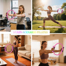 Pilates Ring Kit – Pilates 14" Magic Circle, 9" Mini Exercise Ball for Inner Thighs, Arms & Core Toning – Home Pilates Fitness Ring Workout Set for Women Beginner Starter kit