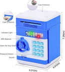 Toys for Kids Ages 5-7, 8-10, Electronic ATM Password Cash Coin Can Auto Scroll Paper Money Saving Box Toys for 6 7 8 9 10 11 12 Year Old Girl Christmas Birthday Gifts red