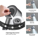 High Pressure Filtered Shower Head - 3 Spray Modes Shower head with Handheld, Detachable Showerhead for Hard Water | Shower with 75" Anti-Burst Hose