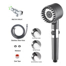 High Pressure Filtered Shower Head - 3 Spray Modes Shower head with Handheld, Detachable Showerhead with 5 Replaceable Water Softener Filters for Hard Water | Shower with 75" Anti-Burst Hose