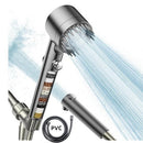 High Pressure Filtered Shower Head - 3 Spray Modes Shower head with Handheld, Detachable Showerhead with 5 Replaceable Water Softener Filters for Hard Water | Shower with 75" Anti-Burst Hose