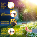 Garden Decor Outdoor Lights 120LED 4Pack, Solar Garden Lights Outside Fairy Firework Decorative,Solar Powered for Yard Pathway Flowerbed Planter Balcony Patio 4th of July Decor (Warm White