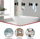 5pcs Bathroom Hardware Set, Matte Black Bathroom Hardware Set, Including 16" Hand Towel Bars, Toilet Paper Holders, Towel Rings, Robe Towel Hooks