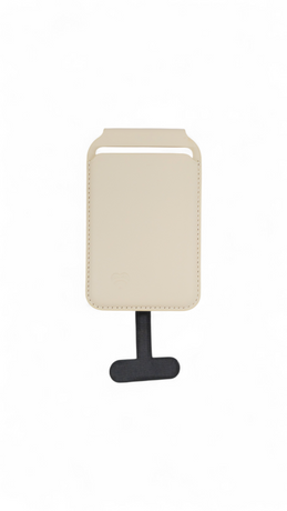 Lovefone Genuine Crafted Leather Standing Wallet with Magsafe - Cream