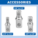 Extension Wrench Set Offset Ratchet Spanner Extender With Drive Adapters Socket