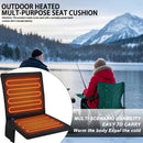 Portable Heated Seat Cushion Foldable Heating Pad 3-Mode Adjustable USB-Powered - Black - Size 45cm