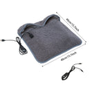 USB Heated Foot Warmer Sheep Fleece Foot Warmer Rabbit Fleece Foot Warmer Sofa - Gray - Size 40cm