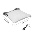 USB Heated Foot Warmer Sheep Fleece Foot Warmer Rabbit Fleece Foot Warmer Sofa - Gray - Size 40cm