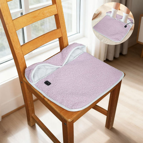 USB Heated Foot Warmer Sheep Fleece Foot Warmer Rabbit Fleece Foot Warmer Sofa - Gray - Size 40cm