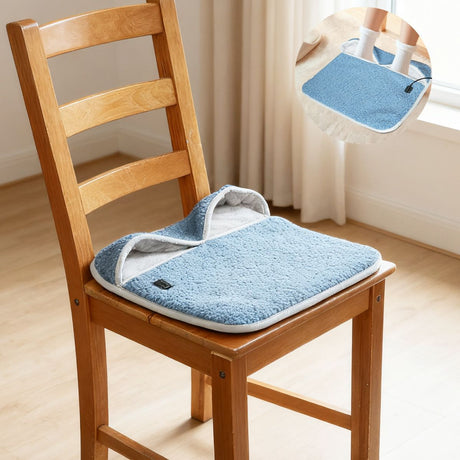 USB Heated Foot Warmer Sheep Fleece Foot Warmer Rabbit Fleece Foot Warmer Sofa - Gray - Size 40cm