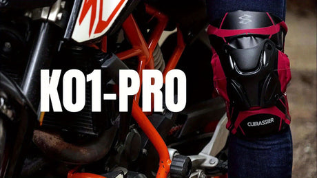 knee protector, KO1-PRO, motorcycling knee protection, high-impact sports knee gear, durable knee guard, comfortable knee protection, off-road knee pads, Australian knee brace -BLACK