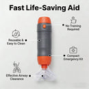 anti-choking device, Heimlich instrument, negative pressure suction, airway clearance, choking emergency, reusable emergency kit, Australian home safety, compact suction device