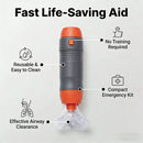anti-choking device, Heimlich instrument, negative pressure suction, airway clearance, choking emergency, reusable emergency kit, Australian home safety, compact suction device