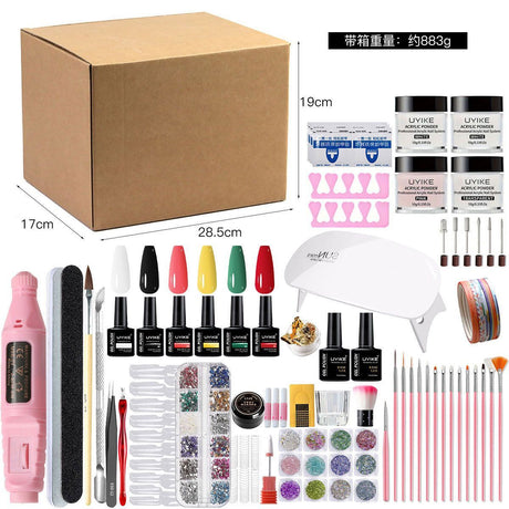 Nail Art Kit Gel Lamp Nail Grinder Nail Polishes Nail Art Tools Nail - Multi - Size Set5
