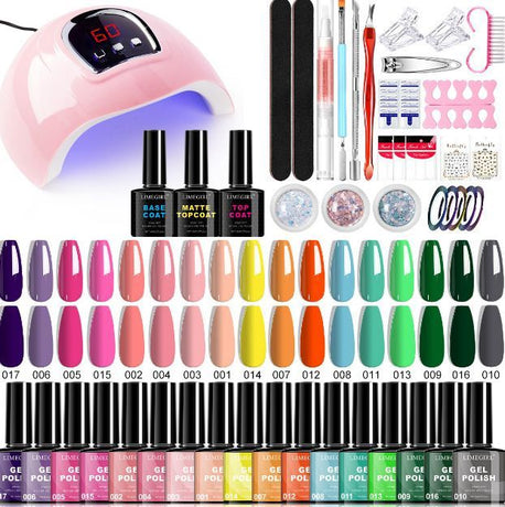 Nail Art Kit Gel Lamp Nail Grinder Nail Polishes Nail Art Tools Nail - Multi - Size 36-1