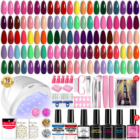 Nail Art Kit Gel Lamp Nail Grinder Nail Polishes Nail Art Tools Nail - Multi - Size 36-1