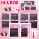 DIY Lash Kit Lash Clusters Lash Bond And Seal Lash Tweezers Lash Brushes - 3468D - Size Set