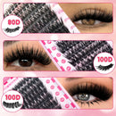 DIY Lash Kit Lash Clusters Lash Bond And Seal Lash Tweezers Lash Brushes - 3468D - Size Set