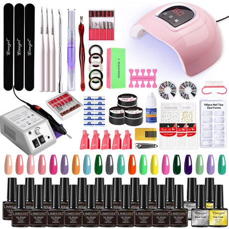 Nail Art Kit Gel Lamp Nail Grinder Nail Polishes Nail Art Tools Nail - Multi - Size 168-7