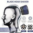 Magnetic six-blade razor, Whole-body wash razor, Digital display razor, Head-shaving razor, Electric razor for men, Australian grooming tools - Blue - Size Including spare blades