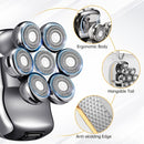 Men'S Electric Shaver Rechargeable Shaver Cordless Shaver Bald Men Shaver - Silver - Size SET
