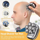 Men'S Electric Shaver Rechargeable Shaver Cordless Shaver Bald Men Shaver - Silver - Size SET