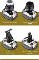 8 blade head shaver, bald head trimmer, hair trimmer for men, grooming tool, USB rechargeable shaver, head shaver Australia, bald head grooming kit - Silver - Size SET