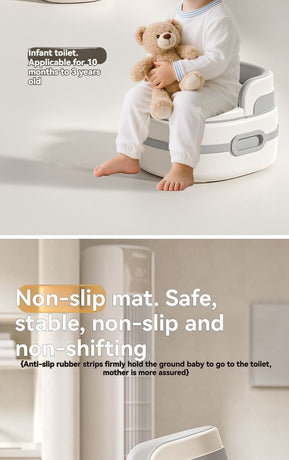 children's toilet, multifunctional potty, kids bathroom accessory, toilet training aid, Zibang children's toilet, toddler potty, Australian potty training - Gray - Size Hard seat cushion