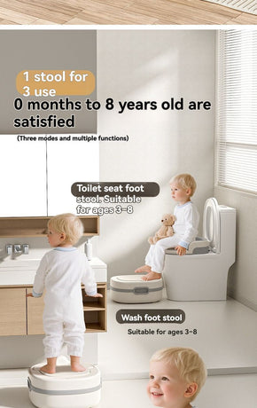 children's toilet, multifunctional potty, kids bathroom accessory, toilet training aid, Zibang children's toilet, toddler potty, Australian potty training - Gray - Size Hard seat cushion