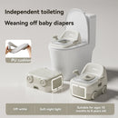 baby portable toilet, potty training, weaning off diapers, soft PU cushion, night-light, bathroom accessories, Australian market, toddler toilet seat - Misty Milk Green - Size Three