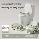 baby portable toilet, potty training, weaning off diapers, soft PU cushion, night-light, bathroom accessories, Australian market, toddler toilet seat - Monet Grey - Size Three
