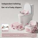 baby portable toilet, potty training, weaning off diapers, soft PU cushion, night-light, bathroom accessories, Australian market, toddler toilet seat - Monet Grey - Size Three