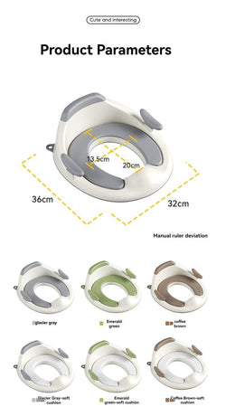 baby portable toilet seat, potty training, no installation, splash proof, hanging storage, travel potty seat, toddler toilet training seat - Camel - Size Soft cushion